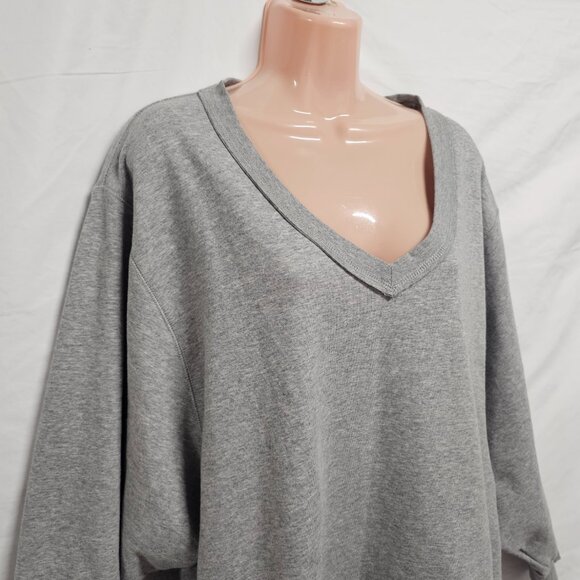 NATURAL LIFE Oversized Pullover Women Size S/M Gray French Terry - Picture 2 of 12